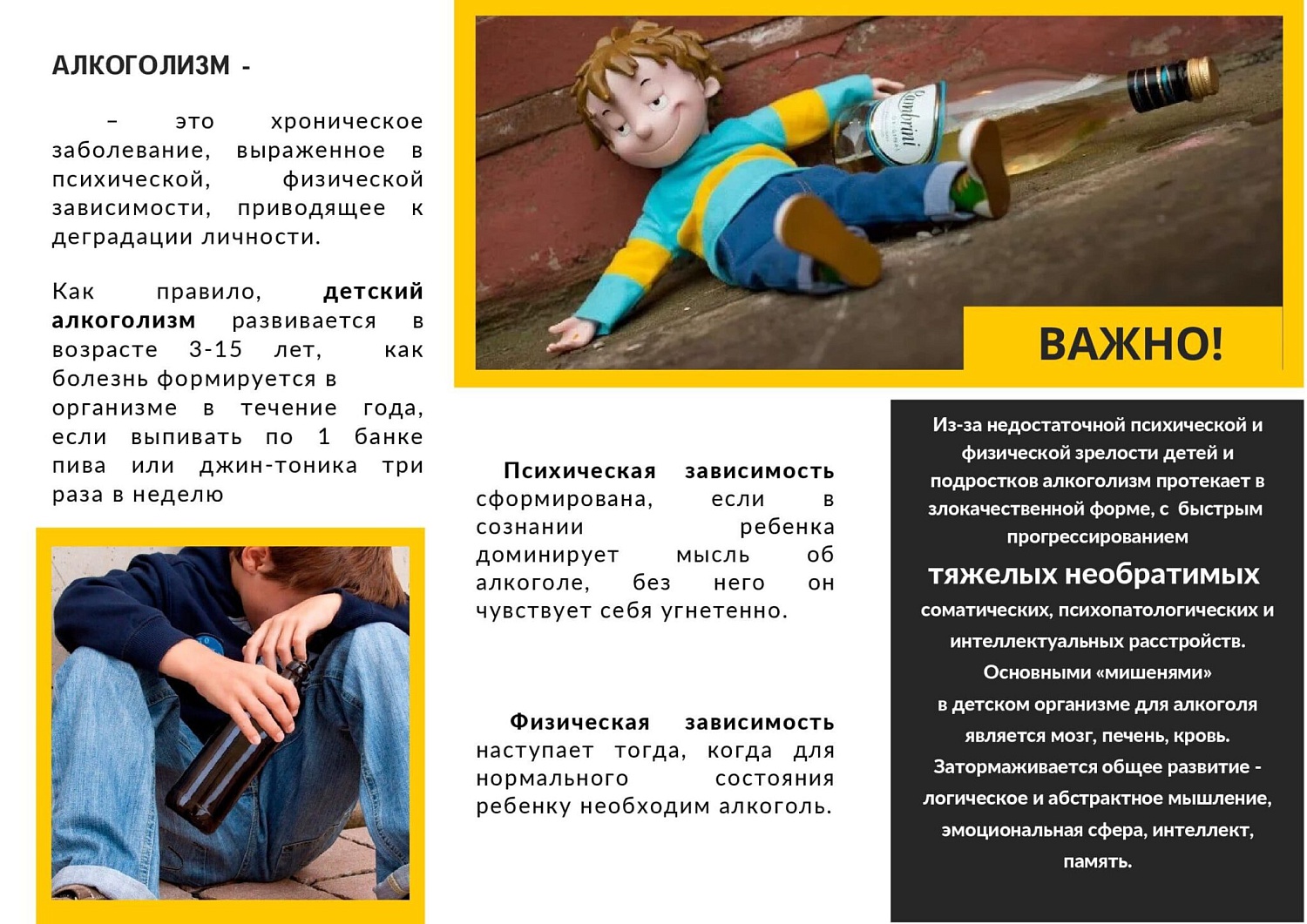 Информационно-пропагандистские материалы по профилактике алкоголизма