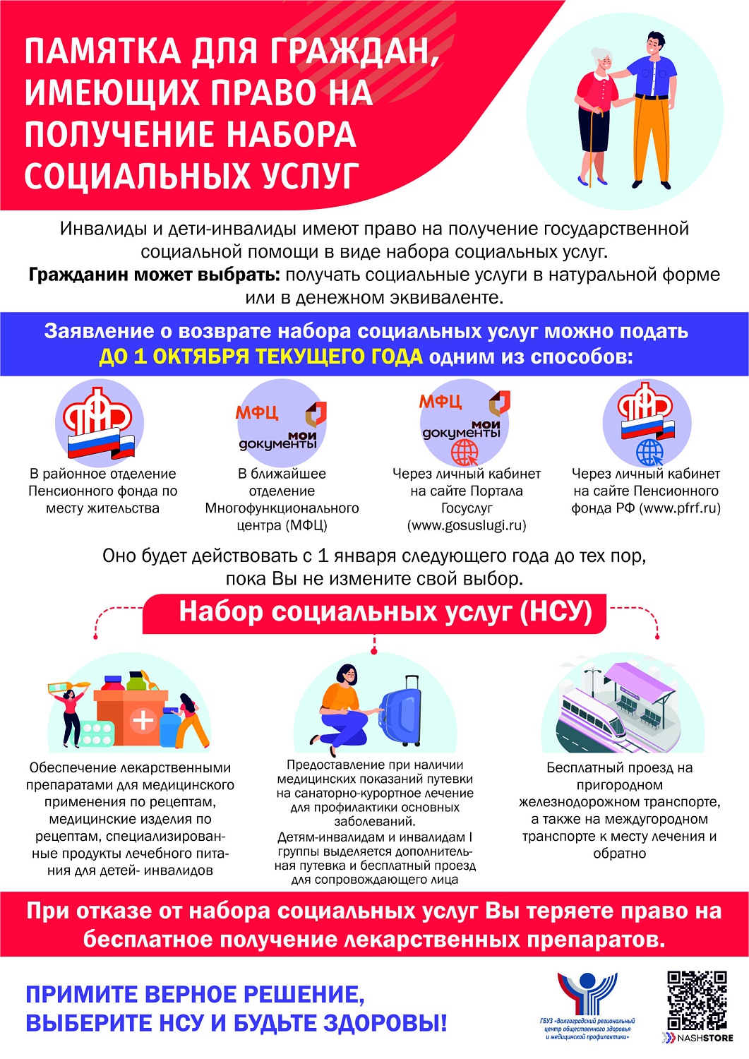 Получение набора социальных услуг – это возможность улучшить качество жизни